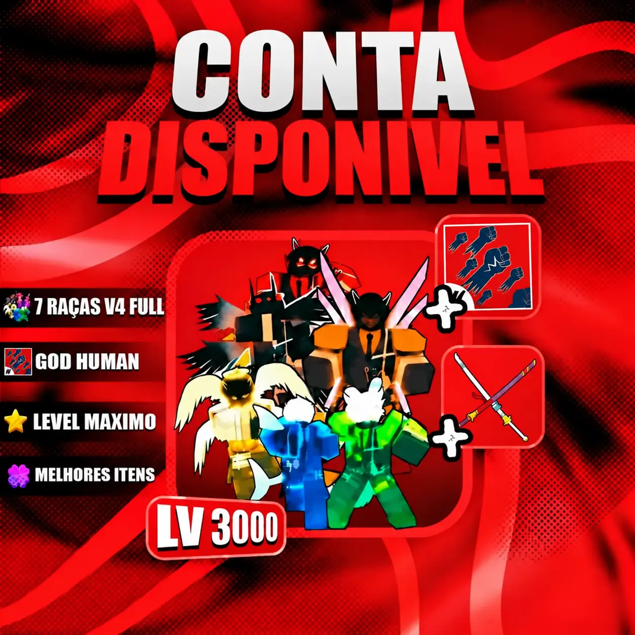 『 🧬 』 7 RAÇAS V4 FULL + GODHUMAN + LEVEL MÁX