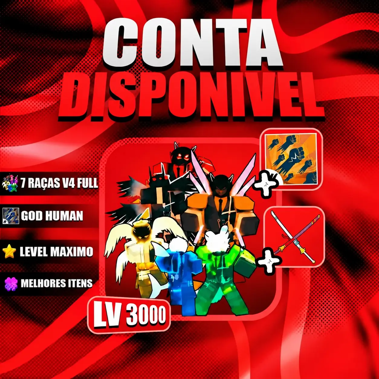 『 🧬 』 7 RAÇAS V4 FULL + GODHUMAN + LEVEL MÁX