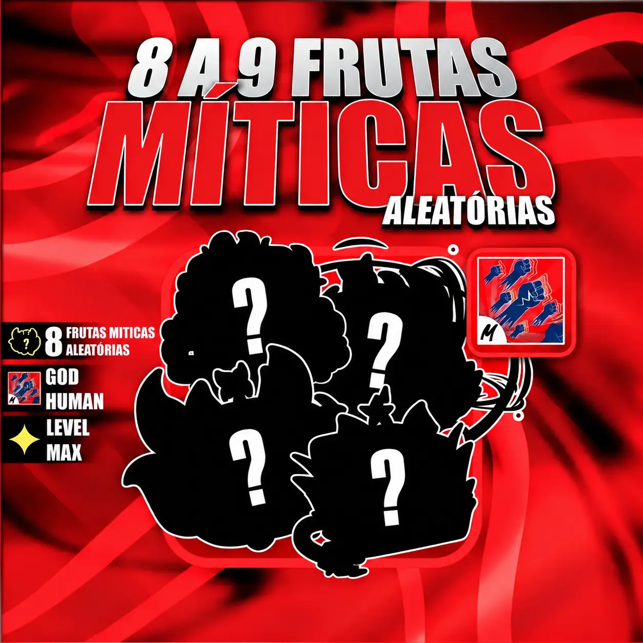 『 🎲 』 8 A 9 FRUTAS MÍTICAS ALEATÓRIAS + GODHUMAN