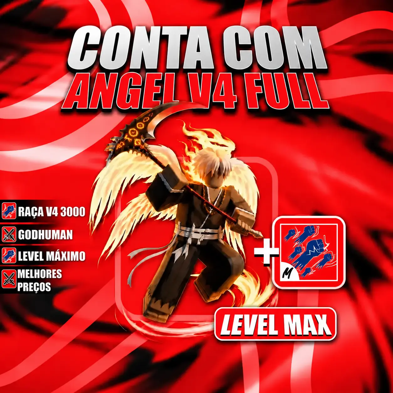 『 🧬 』 ANGEL V4 FULL + GODHUMAN + LEVEL MÁX