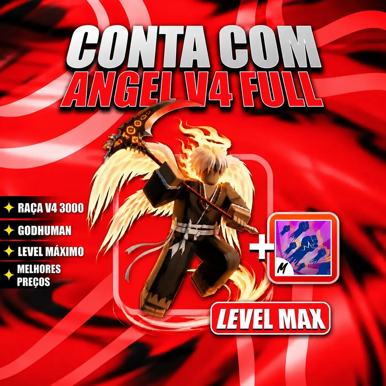 『 🧬 』 ANGEL V4 FULL + GODHUMAN + LEVEL MÁX