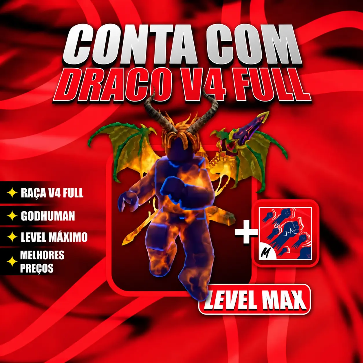 『 🧬 』 DRACO V4 FULL + GODHUMAN + LEVEL MÁX