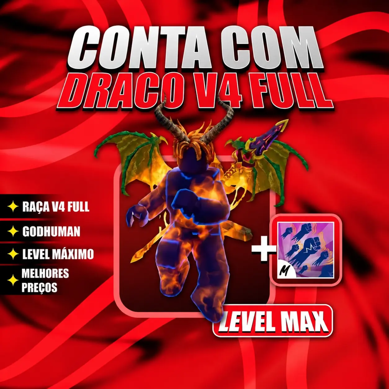 『 🧬 』 DRACO V4 FULL + GODHUMAN + LEVEL MÁX