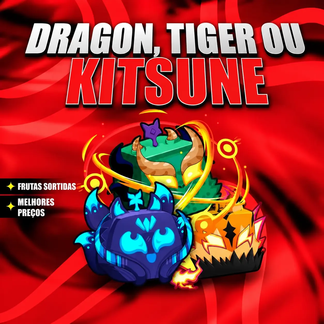 『 🎲 』 DRAGON, TIGER OU KITSUNE GARANTIDA