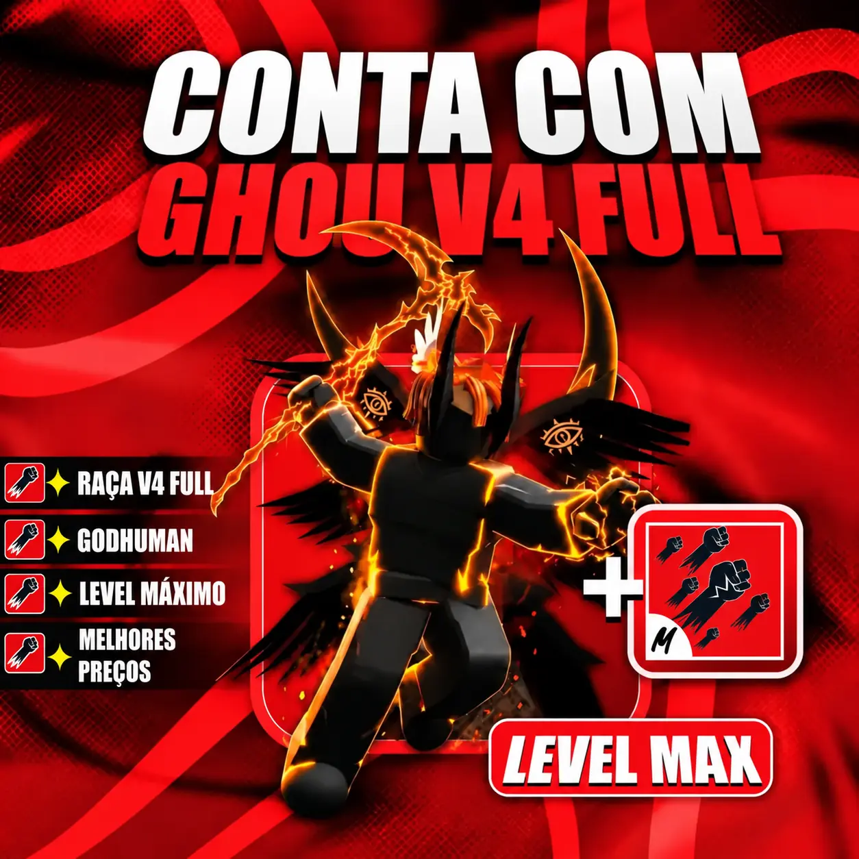 『 🧬 』 GHOUL V4 FULL + GODHUMAN + LEVEL MÁX