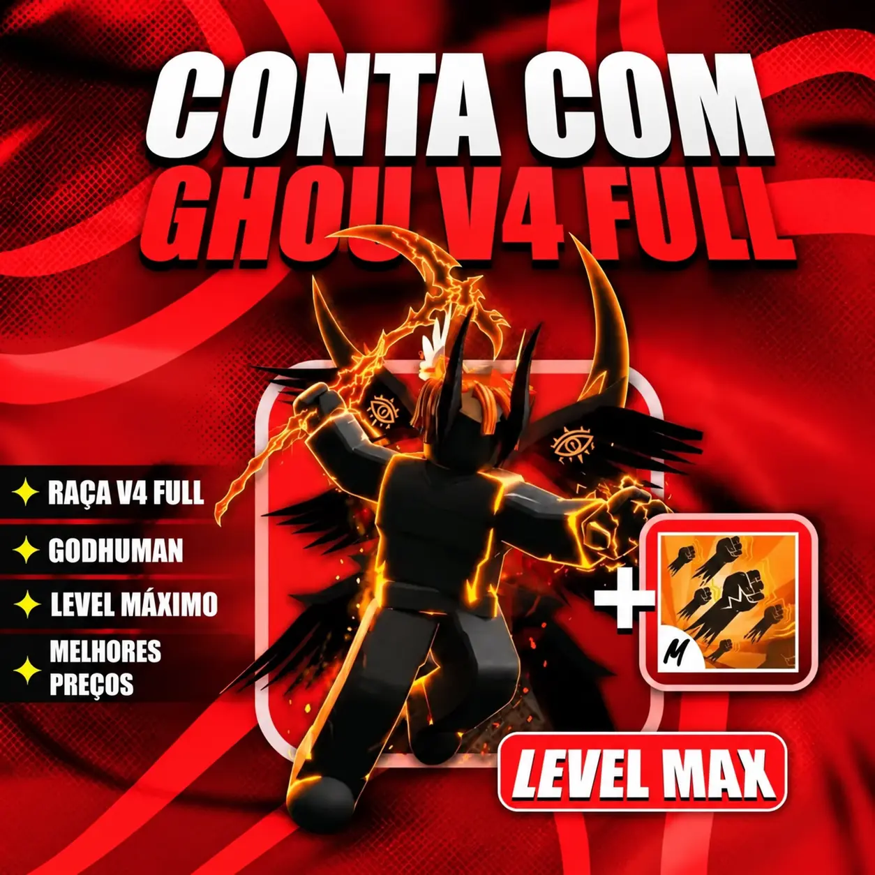 『 🧬 』 GHOUL V4 FULL + GODHUMAN + LEVEL MÁX