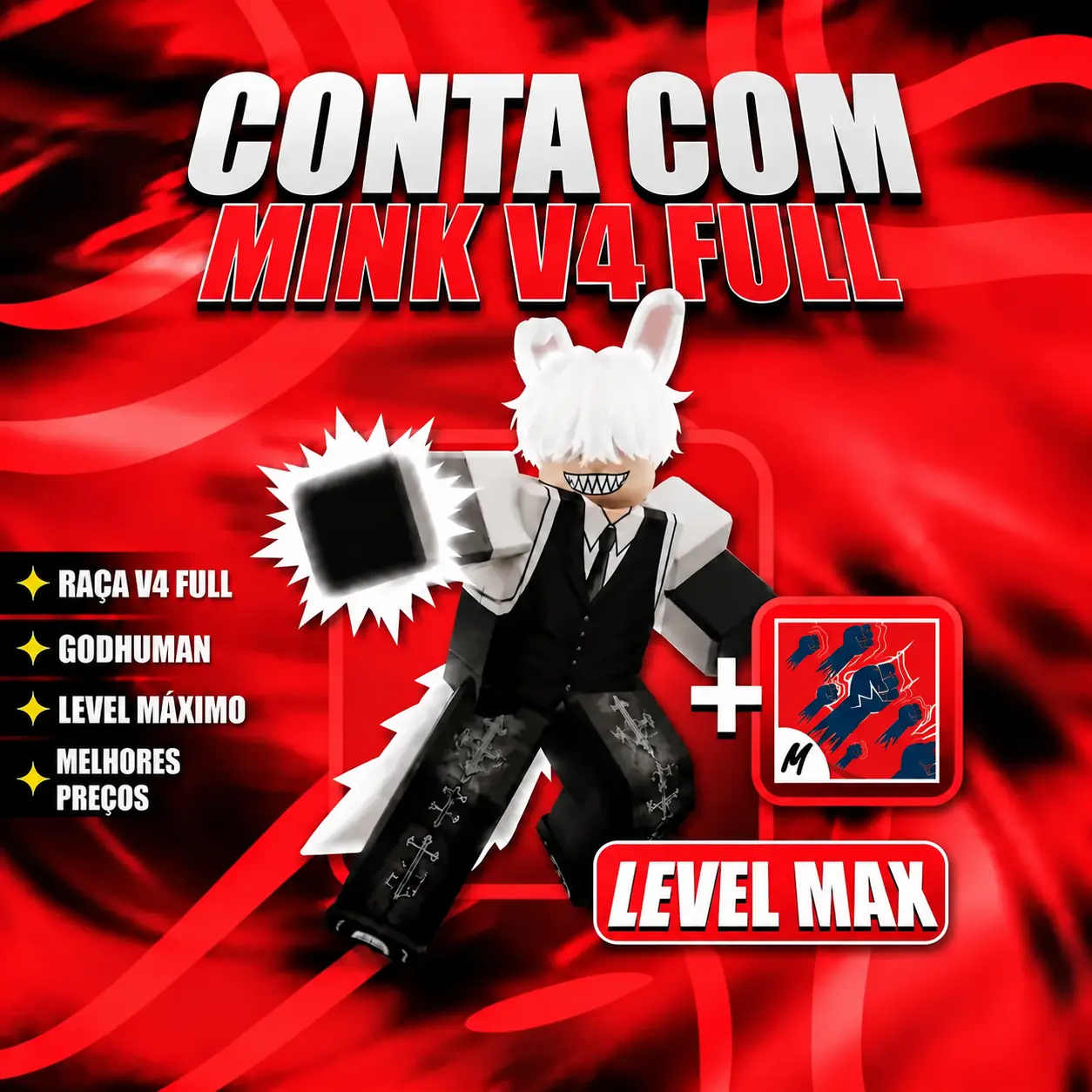 『 🧬 』 MINK V4 FULL + GODHUMAN + LEVEL MÁX