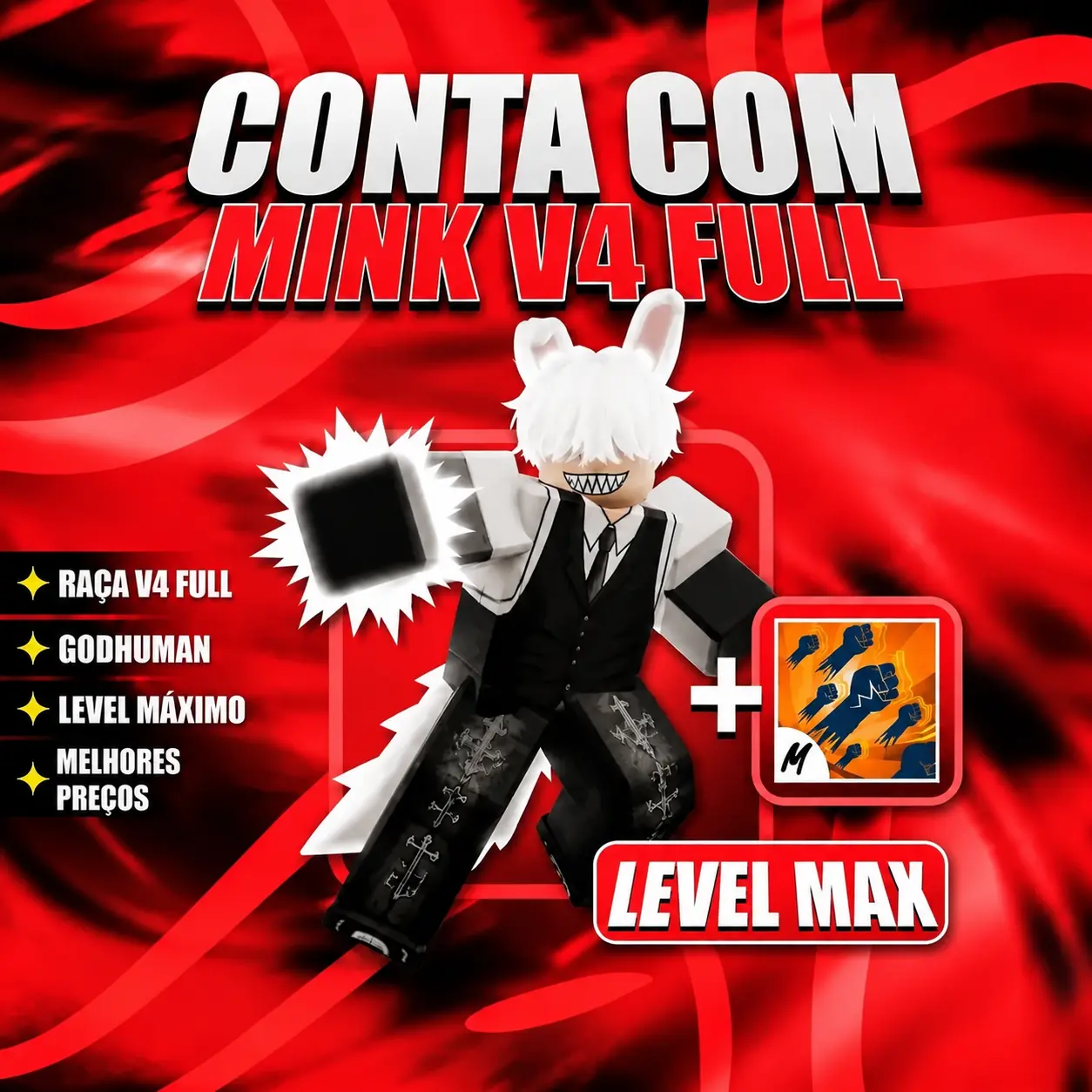 『 🧬 』 MINK V4 FULL + GODHUMAN + LEVEL MÁX